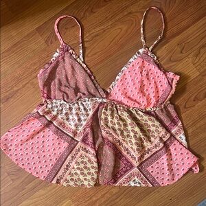 Boho Patchwork Camisole Top